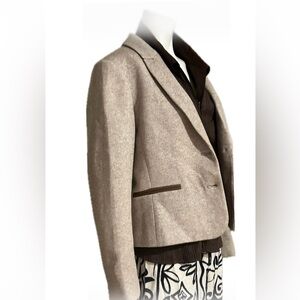 Tommy Hilfiger Beige Blazer with Brown Accents